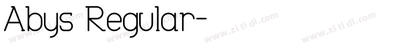 Abys Regular字体转换